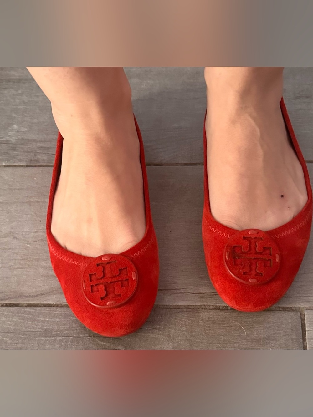 Tory Burch Minnie red flats - Picture 7 of 8